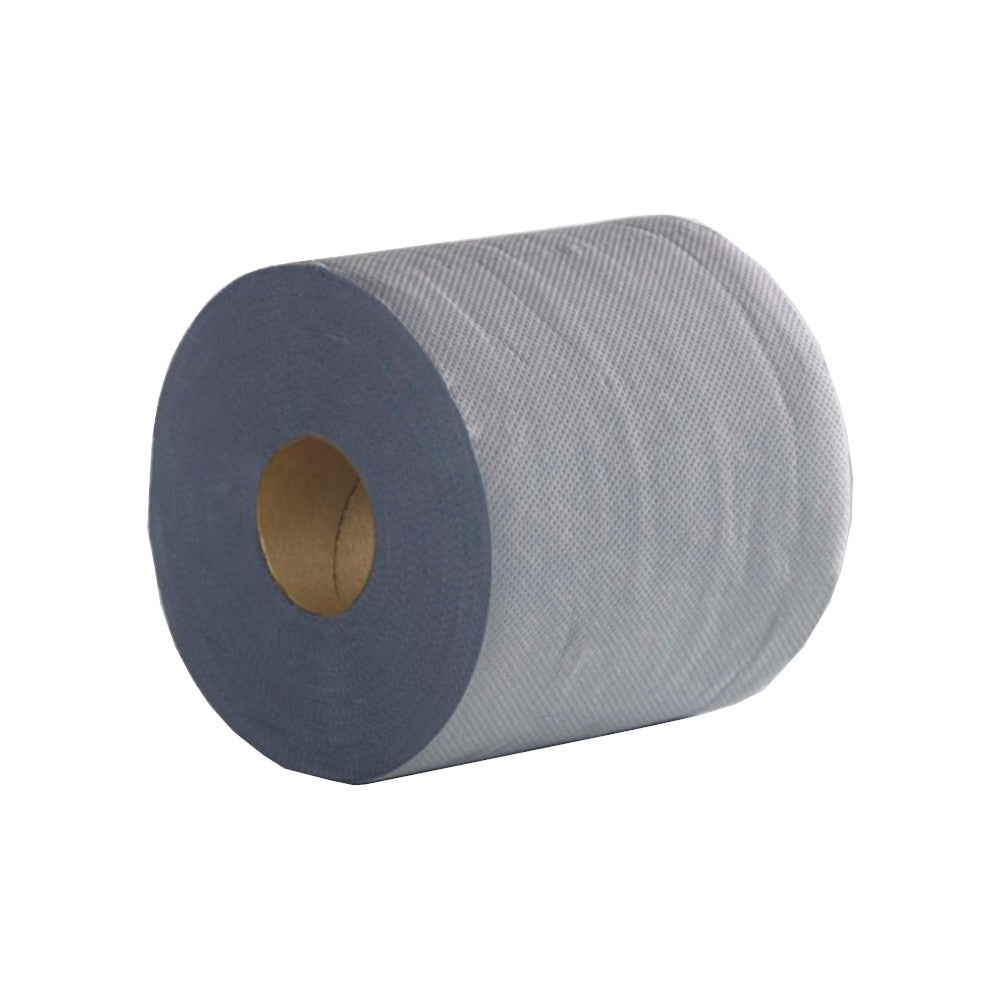 Bobine d'essuyage bleue 2 plis 150 m - Lot de 6
