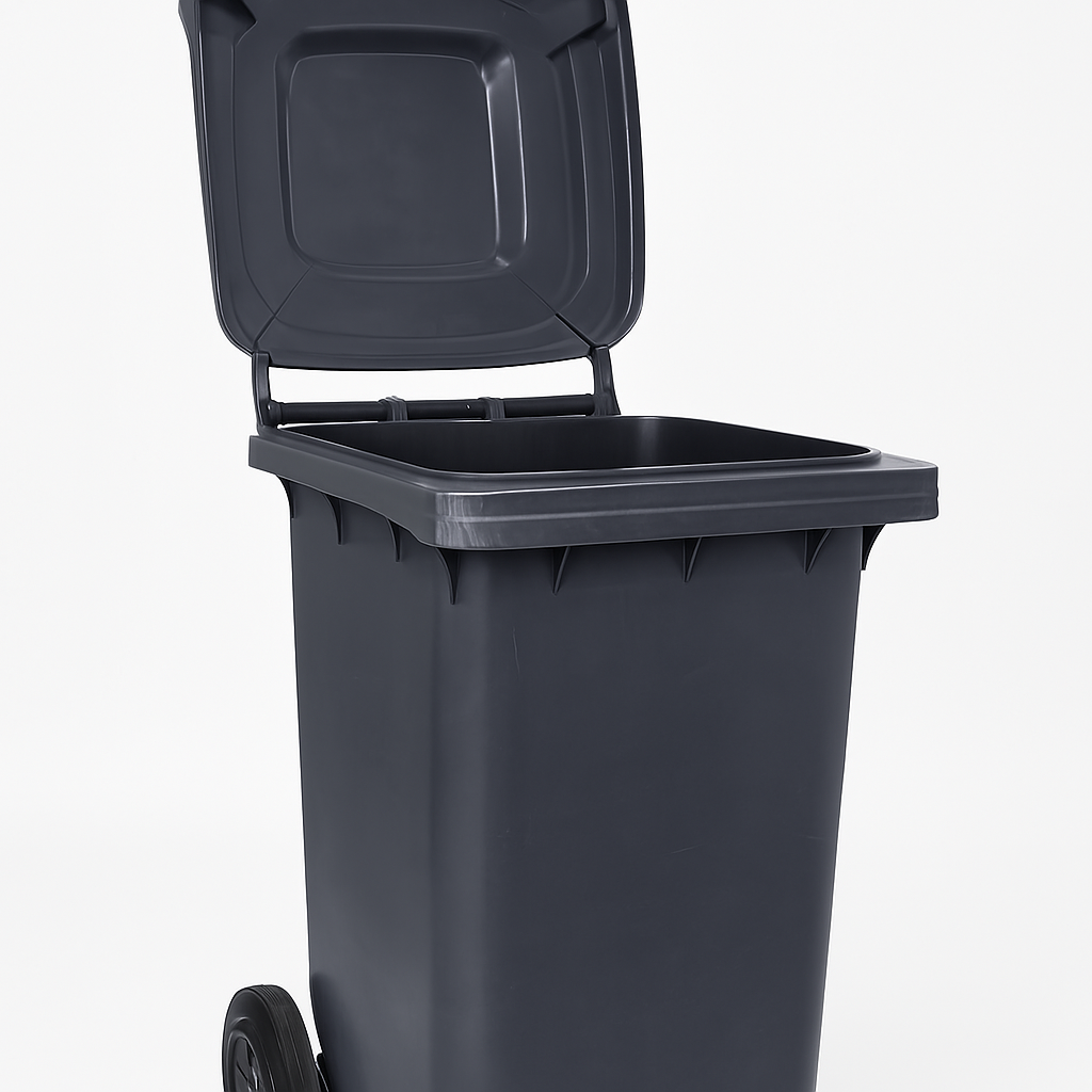 240L Wheelie Bin - Black | Pallet of 24